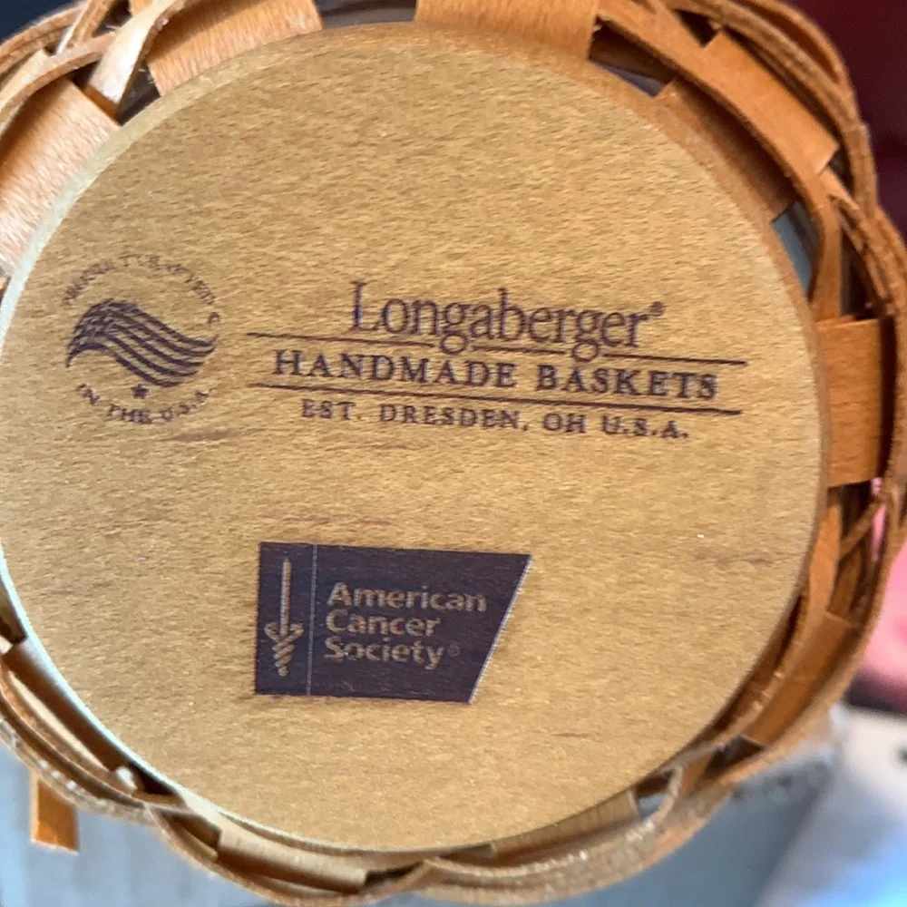 Longaberger 2013 Horizon Of Hope Cancer Basket, 19th In The Series.
